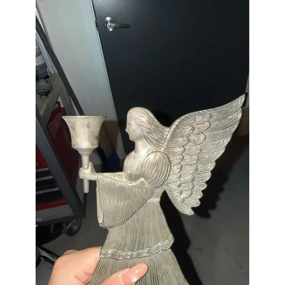 Vintage International Silver Co. Angel Taper Candle Holder 9